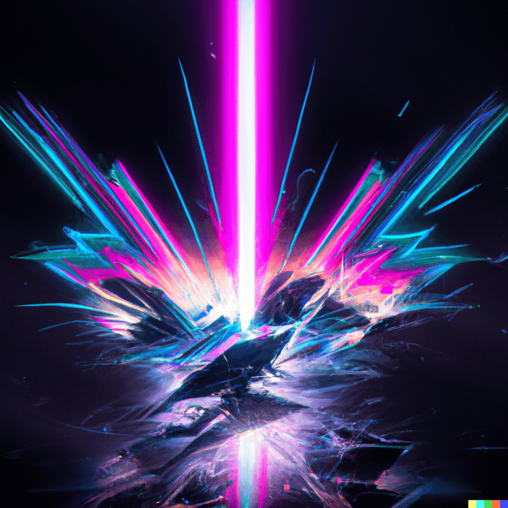 Explosion style sythwave, digital art